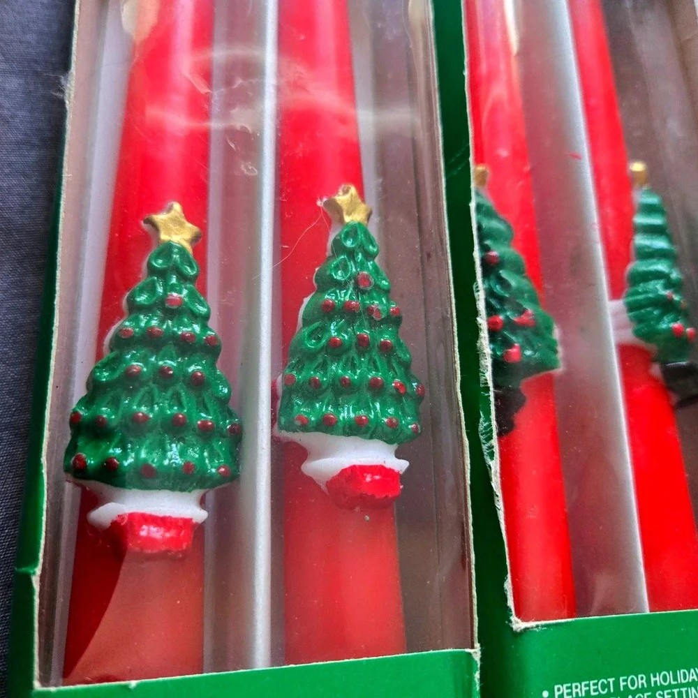 JoyBrite 10 Inch Holiday Candles Red‎ Christmas Tree DecorationOld Stock 2 Packs